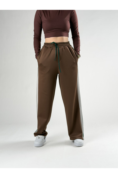 COCOPELLI Brown side-snap women's tracksuit coc2769