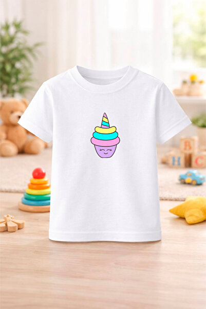 SPORTİVEA Unicorn Printed Cute Girls Boys Kids Tshirt T-Shirt Tee Comfortable...