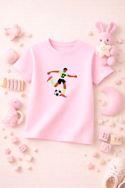 SPORTİVEA Football Themed Printed Girls Boys Tshirt T-Shirt Tee Comfortable S...