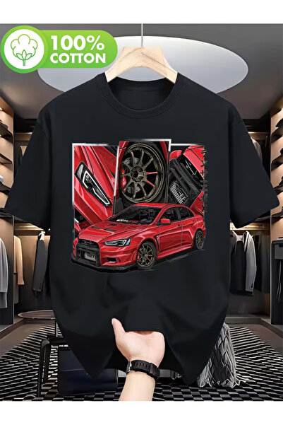 EYMORA ARABALI GRAFİK BASKILI ERKEK TİŞORT