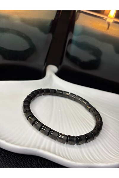 Moonstone Accessories Hematit Siyah Doğal Taş Bileklik | Erkek | Koruma, Pozi...