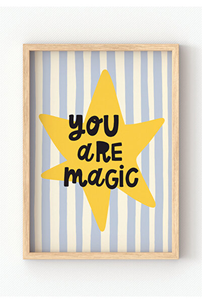 MIOVI WORKS Ești magică |   Tablou cu poster motivațional pentru camera copii...