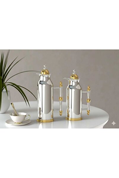REFAN New thermos sets in beautiful silver and gold, two sizes: 1 liter and 7...