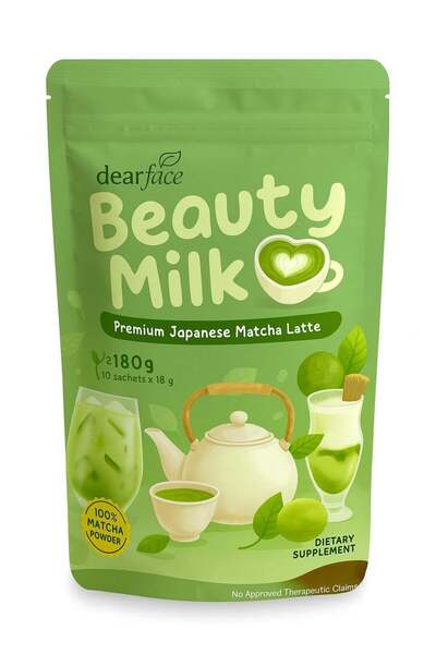 DEARS Dear Face Beauty Milk – 180g | Premium Japanese Matcha Latte for Skin G...