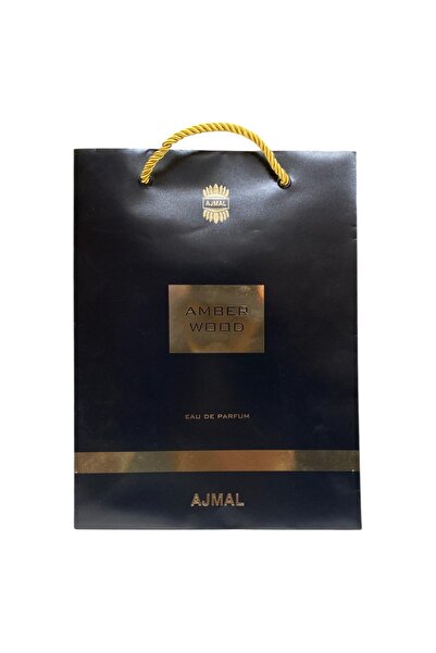 Ajmal , Amber Wood, Shopping, Cardboard Shopping Bag, Paper, Black