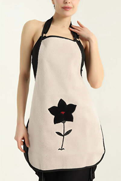 Bikaya Home Wellsoft Embroidered Liquid-Proof Kitchen Apron - Soft Textured -...