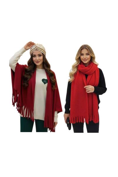 ALDAIYR 2 Pcs Polar Puffy Chic Premium Soft Boucle Scarf