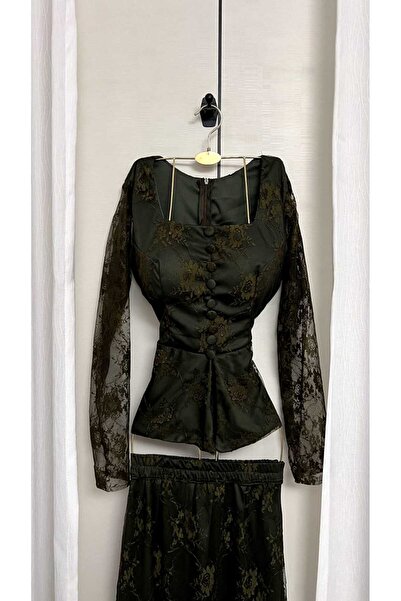 qmhafrst Elegant soft lace dress set