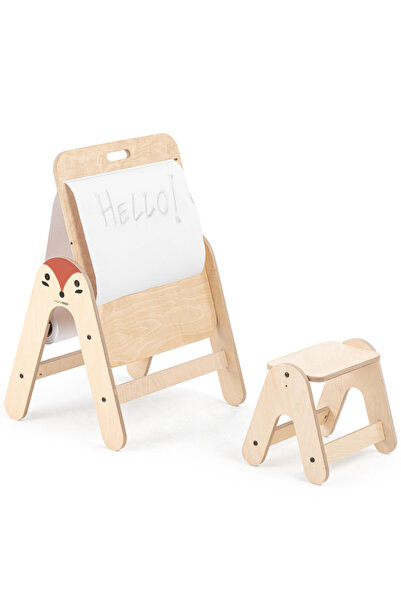 Evelise Masuta si tabla 2 in 1 cu scaunel MamaToyz Massam, Vulpita