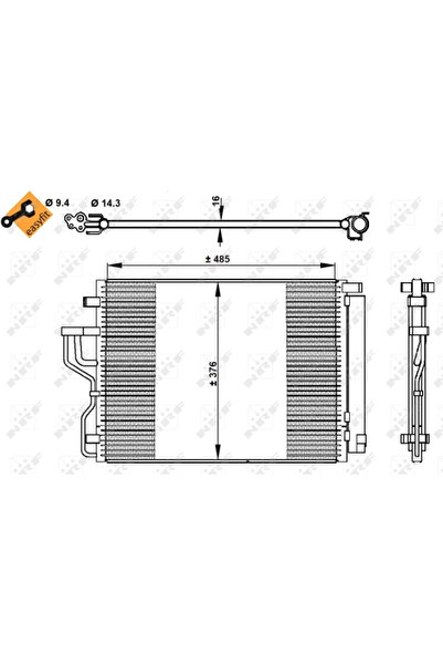 NRF Condensator Climatizare Hyundai IX35