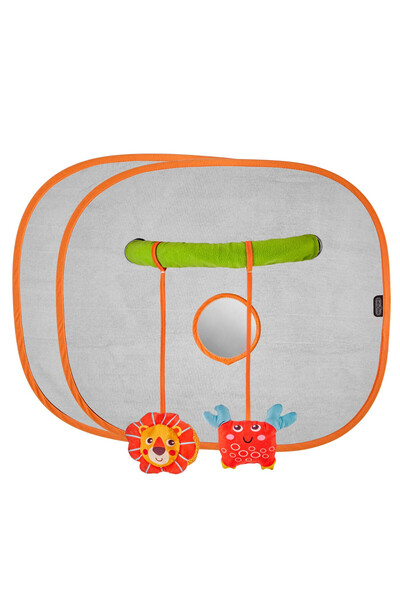 Evelise Σετ 2 σκίαστρων με παιχνίδια και καθρέφτη, BabyJem, 44x37 εκ.