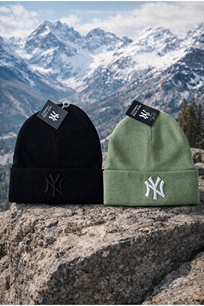 Silver Unisex Ny Knitwear Autumn Winter Quality Basic Beanie 2 Pieces