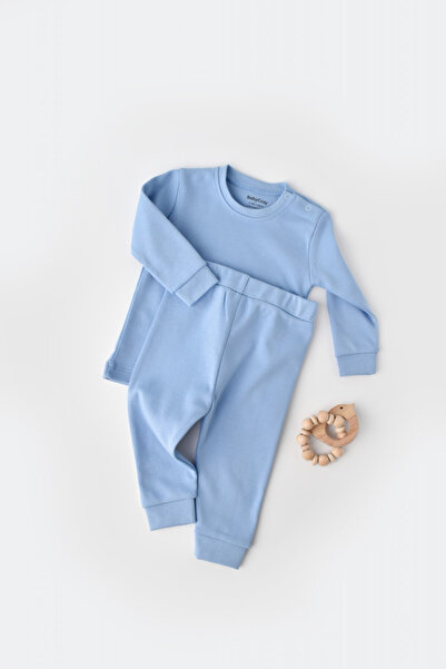 Evelise Setbluzitacumanecalungasipantalonilungi-bumbac100%-BleuBabyCosy(Marim...