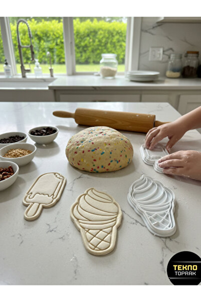 tekmation Set of 2 Ice Cream Themed Cookie Molds, Cookie Mold