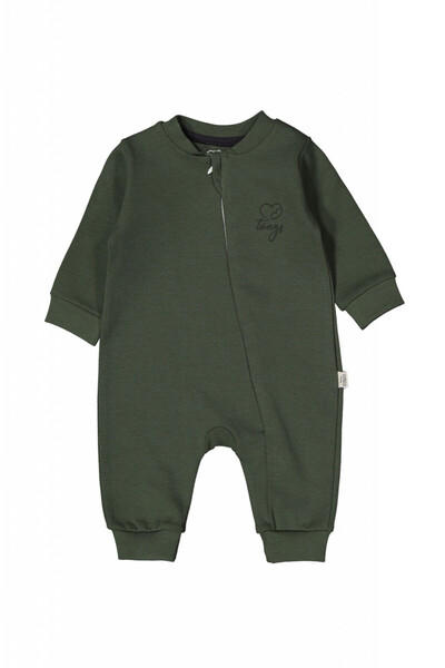 Evelise Newborn long sleeve jumpsuit GREY, Tongs baby (Size: 6-9 months)