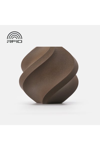 Bambu Lab Filament PLA Lemn 1.75 mm Nuc Negru Bobină RFID 1kg Nuc Negru