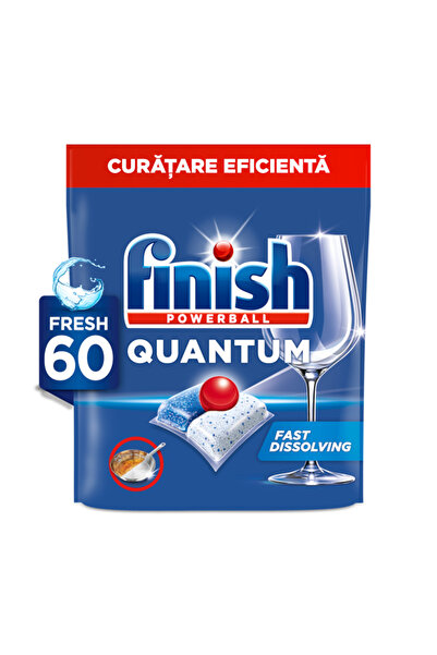 Finish Quantum Powerball dishwasher detergent, advanced formula, 60 tablets