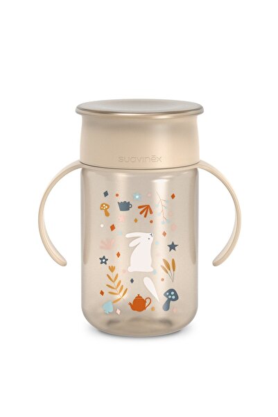Evelise Κούπα 360° με προστασία από διαρροές, 340 ml, μπεζ, Wonder, Suavinex