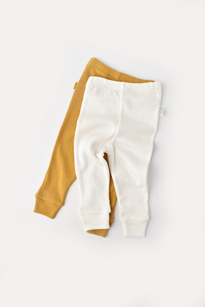 Evelise Set2pantalonibebeunisexdinbumbacsimodal-Mustar/EcruBabyCosy(Marime:6-...