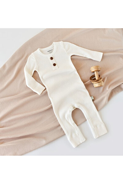 Evelise Salopetacumanecalungasipantalonilungidinbumbacsimodal-EcruBabyCosy(Ma...