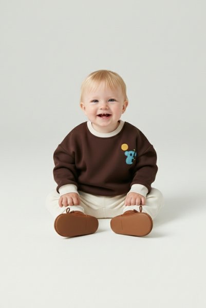 lilico Çocuk Pamuk Renkli Baskılı Oversize 3 İp 2'li Sweatshirt