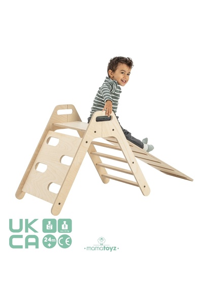 Evelise Set de cățărat Montessori cu tobogan Pikko, MamaToyz