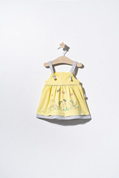 Evelise Rochita de vara cu pisicute pentru fetite, Tongs baby (Culoare: Galbe...