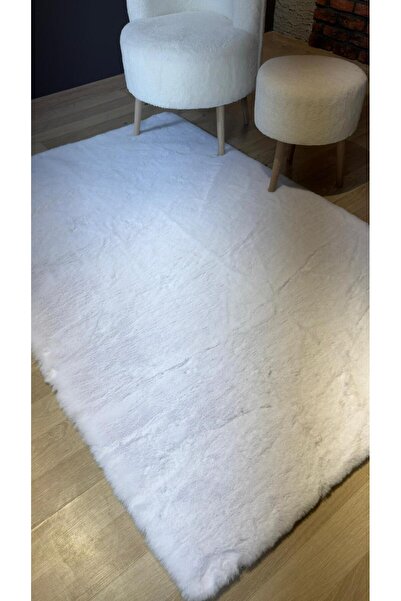 LILYUM LÜX PELUŞ BEYAZ HALI, KAYDIRMAZ HALI