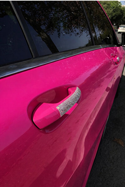 IŞILTI DESİGN Gümüş Taşlı Araç Kapı Kolu Süsü Taşı 4 Adet