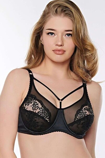 Generic Brand Mulvxbrf Brf02 Underwire Unpadded Lace Detailed Bra with Detach...