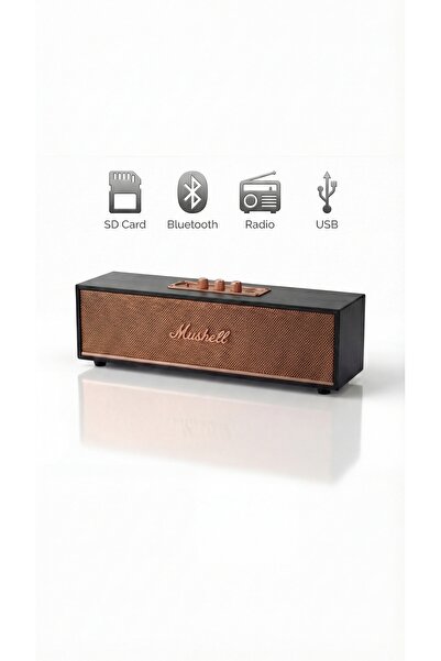 shop Nostaljik Tasarımlı Bluetooth Hoparlör – USB, SD Kart, FM Radyo, Güçlü S...