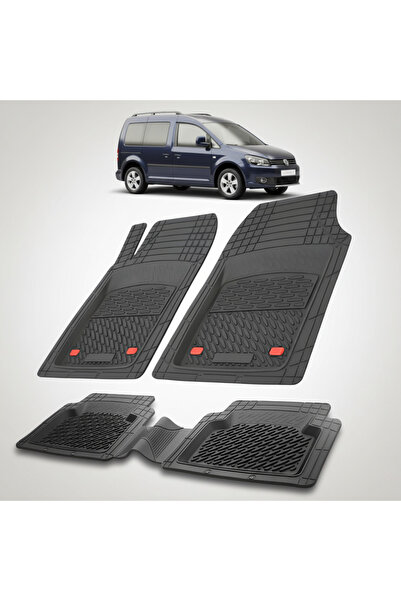 TEAMCAR Πατάκια δαπέδου τύπου δίσκου συμβατά με Volkswagen Caddy 2010-2015, Μ...