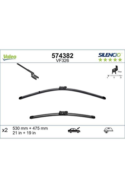 VALEO Set Stergatoare Silencio X.trm 530/475 Mm Vf326