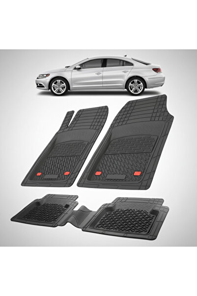 TEAMCAR Πατάκια Μοκέτας Τύπου Trivet Συμβατά με Volkswagen CC 2001-2016, Μαύρα