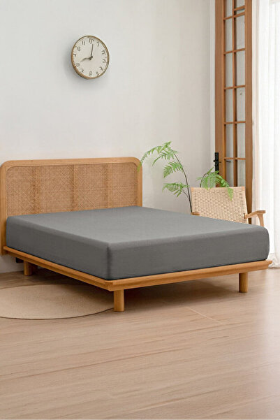 BRANCO TASARIM Cotton Double Elastic Fitted Sheet, 80% Cotton - 20% Lyocell