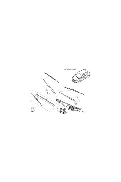 Renault Windshield Wiper 550 Mm Left Flat Model - Ps