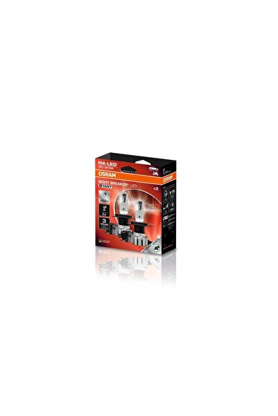 ams-OSRAM Set 2 Becuri Night Breaker Led Start H4 +230% Blister Omologare Rar