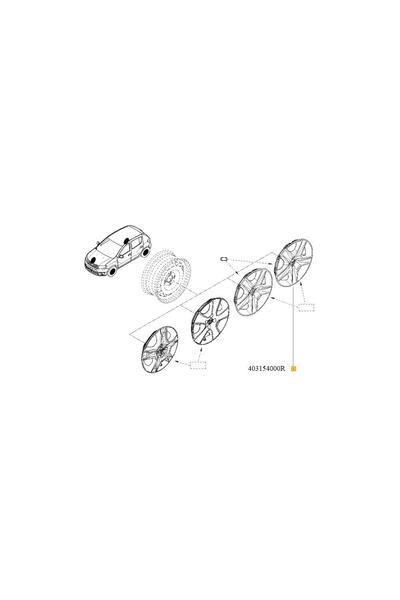 Renault 16'' Logan Ii Sheet Metal Wheel Cover