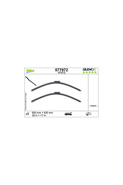 VALEO Set Stergatoare Silencio Fb Oe 650/430 Mm Vf972