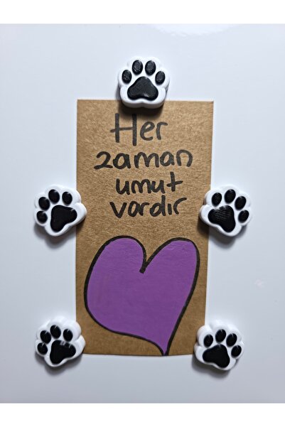 Orvia Life 5'lı Mini Kedi Pati Buzdolabı Magneti