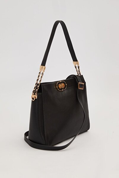 Levidor Oval Lockable Shoulder Bag-Black