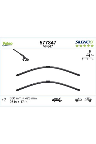 VALEO Set Stergatoare Silencio Fb Oe 650/425 Mm Vf847
