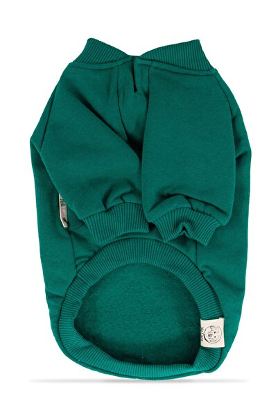 YES LAURA Dark Green Hoodless Sweatshirt