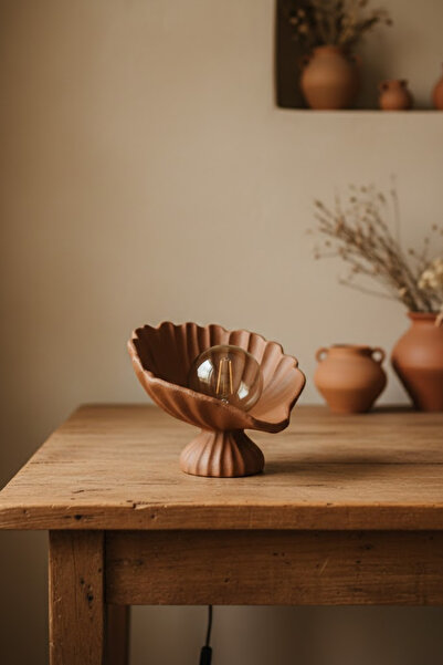 DNRYSL Oyster Lampshade Concrete Textured Modern Night Light |   Decorative D...