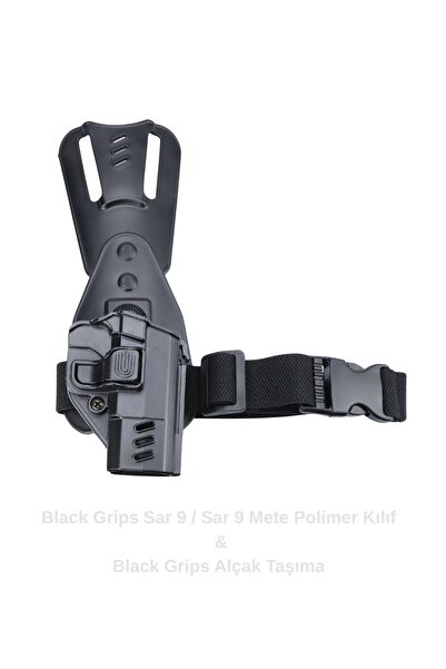 bg black grips Black Grips Sarsılmaz SAR9 & SAR9 Mete Uyumlu Polimer Kılıf ve...