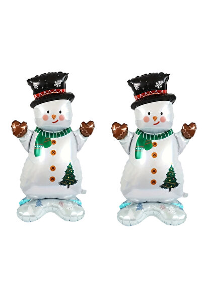 BIUPSER Snowman Foil Balloon, Set of 2, 90 x 50 cm, Christmas Decorations, In...