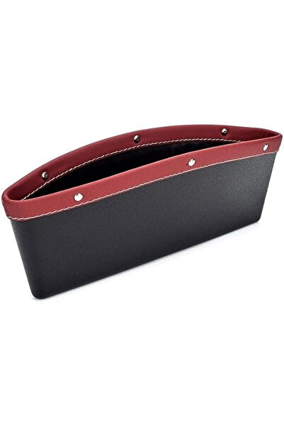 BIUPSER Set of 2 car storage pockets black with burgundy