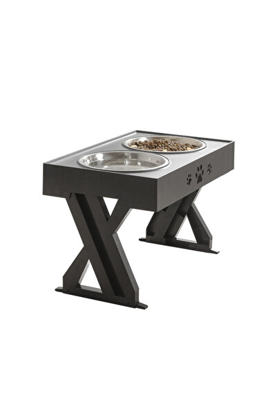 BIUPSER Stație de hrănire reglabilă cu boluri din oțel inoxidabil pentru câin...