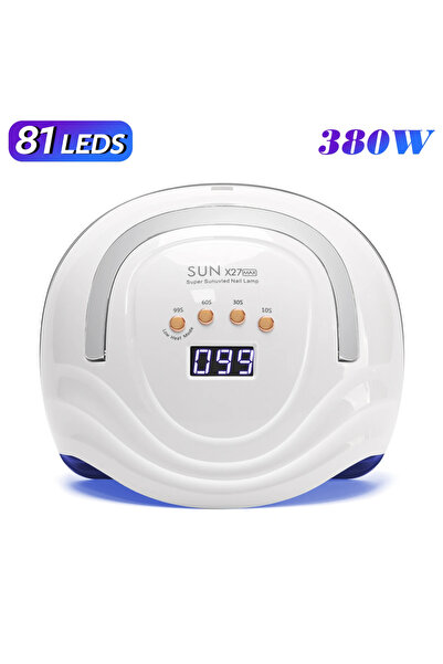 Choice3 مصباح أظافر احترافي EU X27 مزود بـ 81 مصباح LED - مستشعر ذكي للتشغيل/...