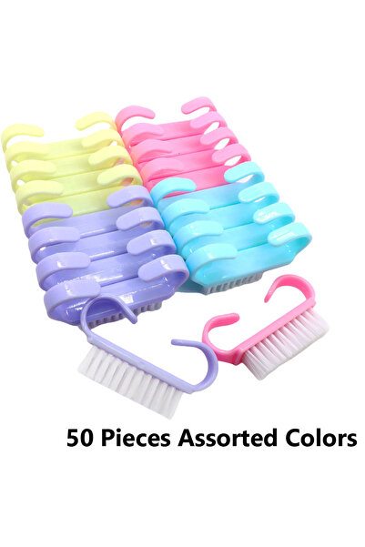 Choice مجموعة فرش طلاء أظافر ماكارون بألوان متنوعة، 50 قطعة، أدوات ناعمة لإزا...